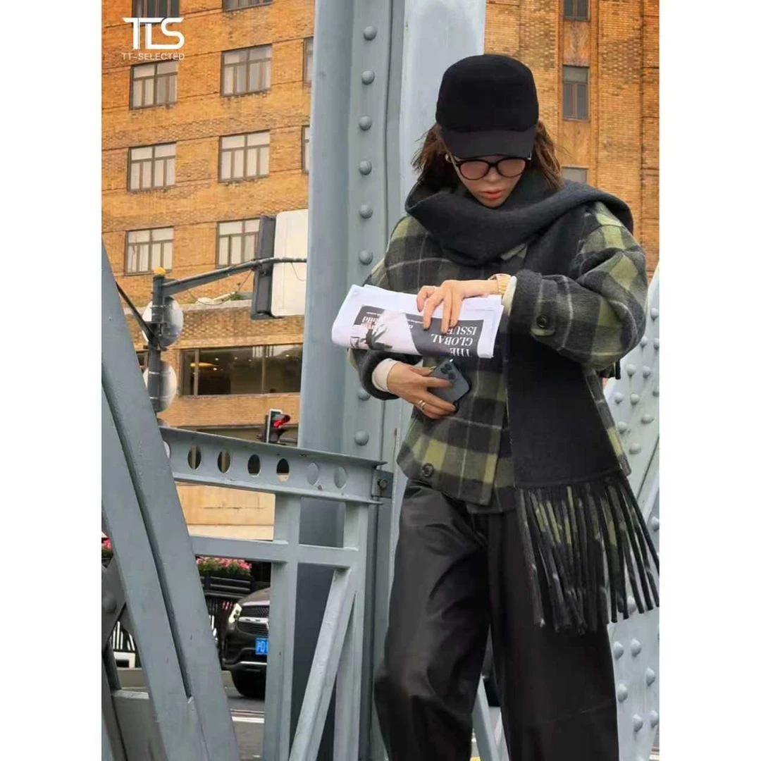 TT【维多利亚】美丽诺羊毛阿尔巴卡羊驼毛两面穿毛呢大衣外套DY5004