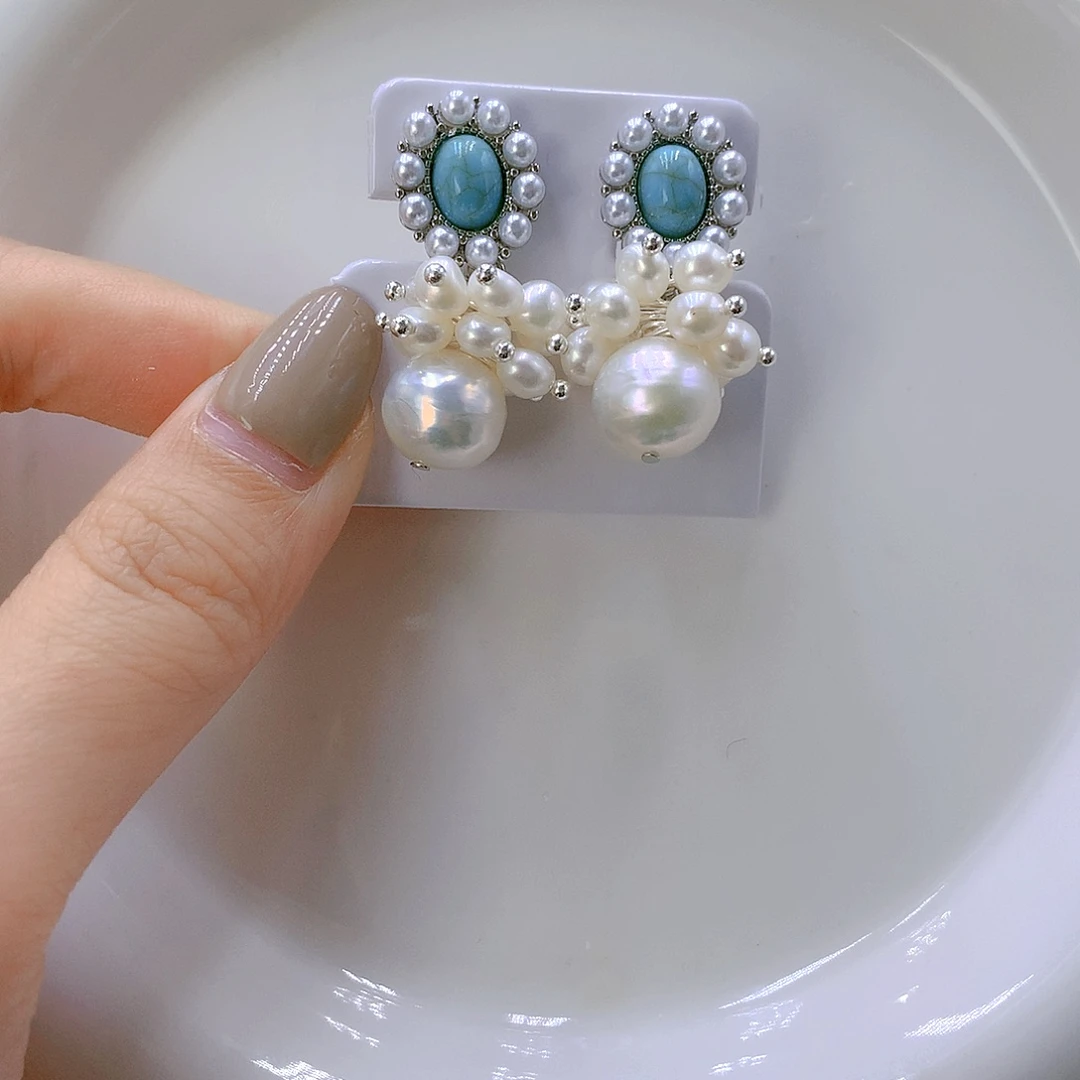 颈饰银S925镶嵌淡水珍珠