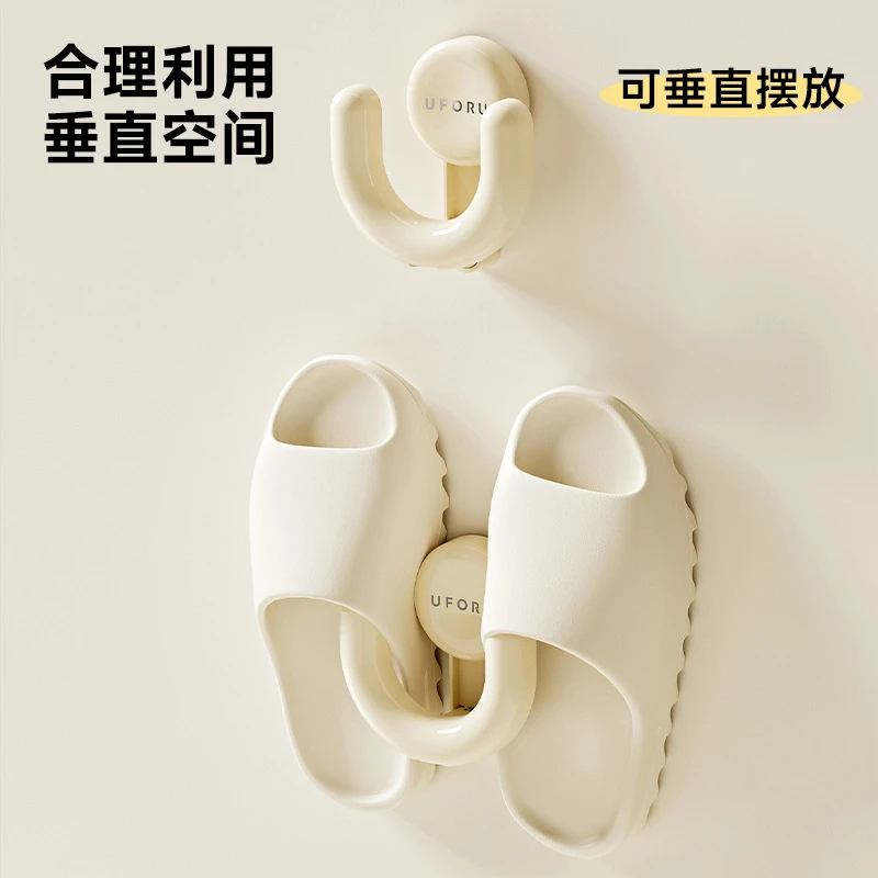 吸盘拖鞋架真空按压式强力免打孔挂钩卫生间门后5kg承重吸盘粘