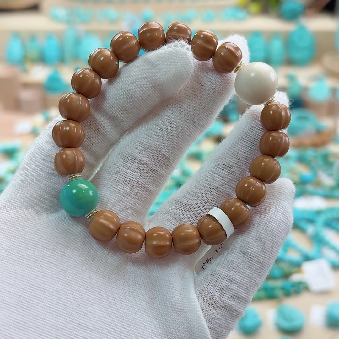 绿松石18K金镶嵌珠宝奇石