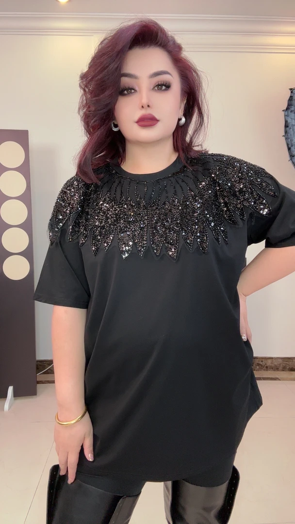 早春款重工珠片上衣