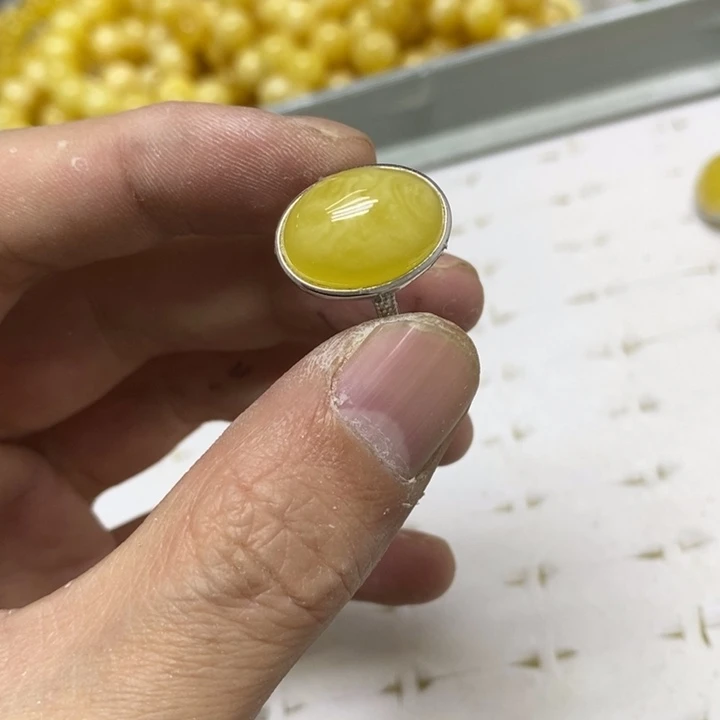 蜜蜡银S925镶嵌裸石就这