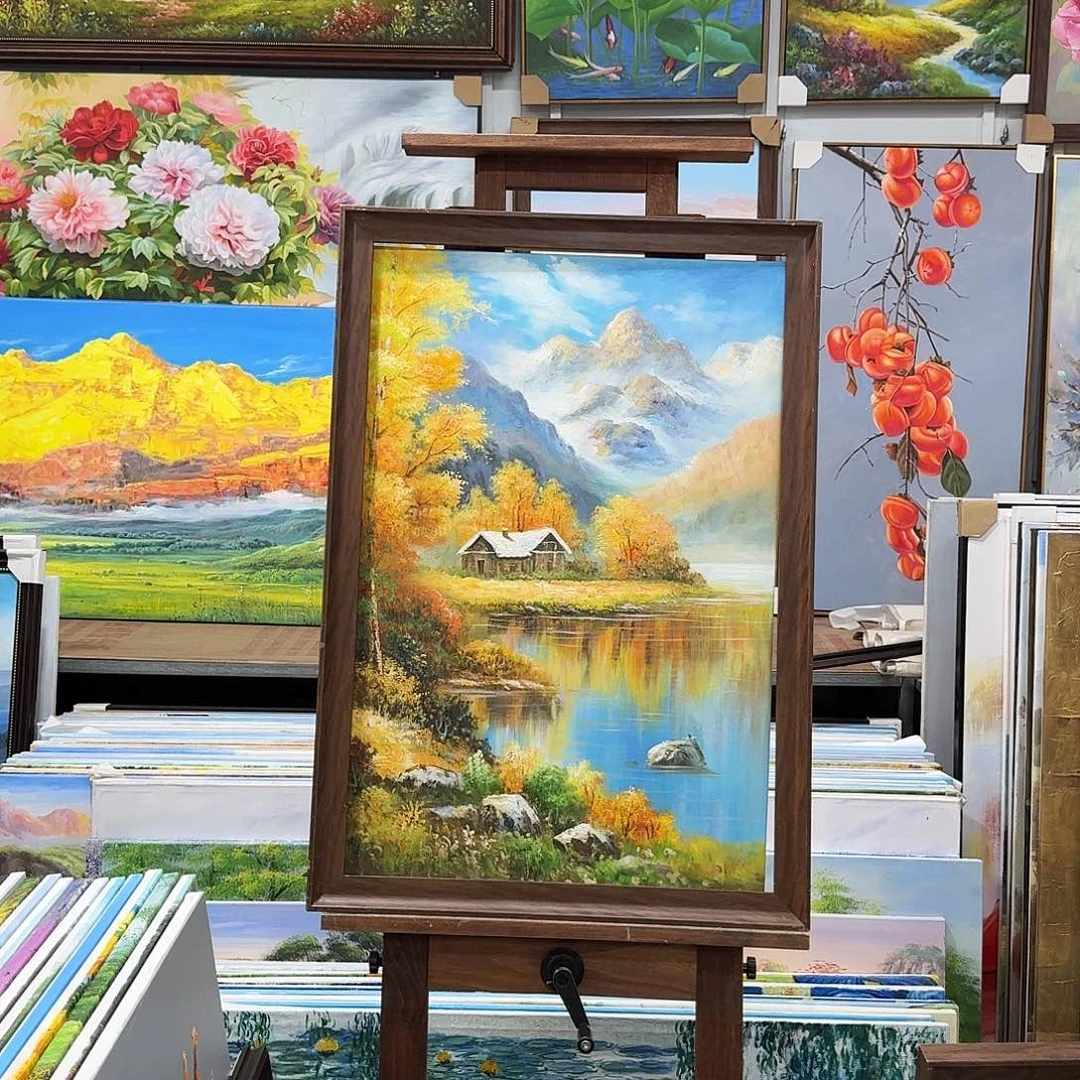油画6898油画作品入选全国美展并