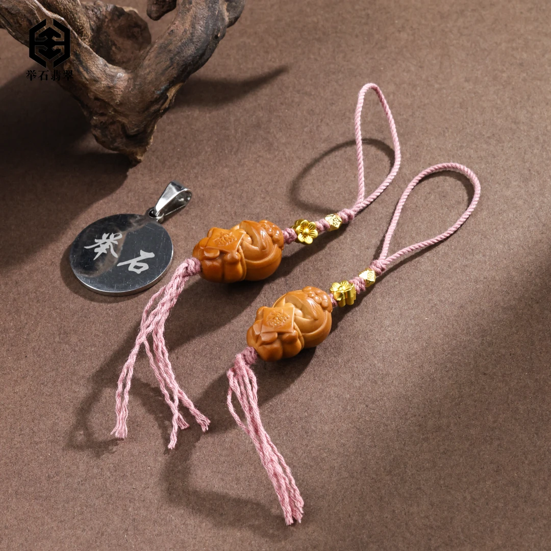 举石TH0802-9003-193橄榄核合金挂件（一件/多样性/约21*13mm）W