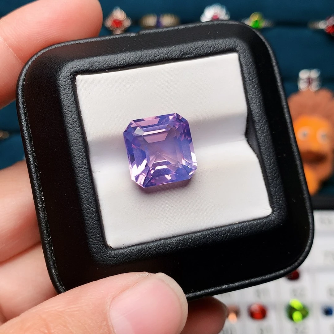 紫晶裸石银S925镶嵌天然，10.49克拉