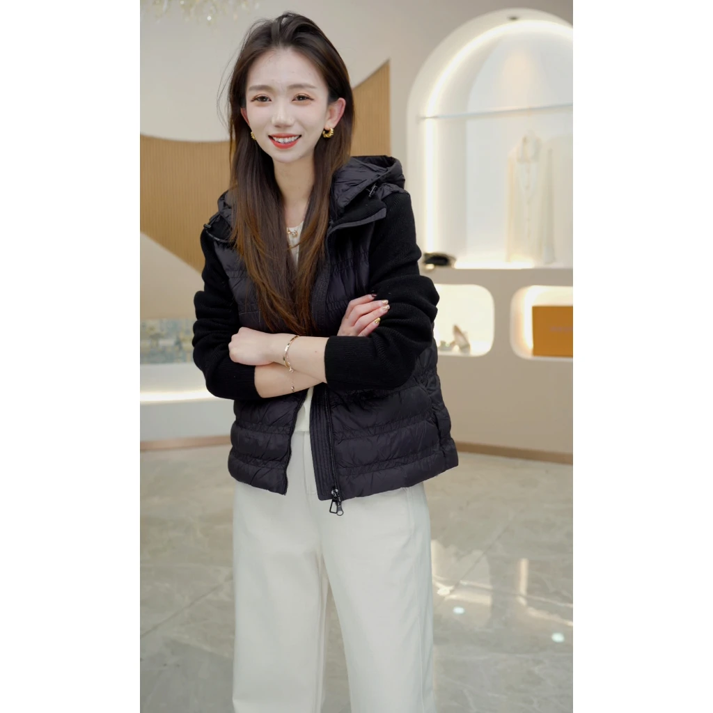 R H  2025初春复古拼接羽绒设计师款羽绒服5149