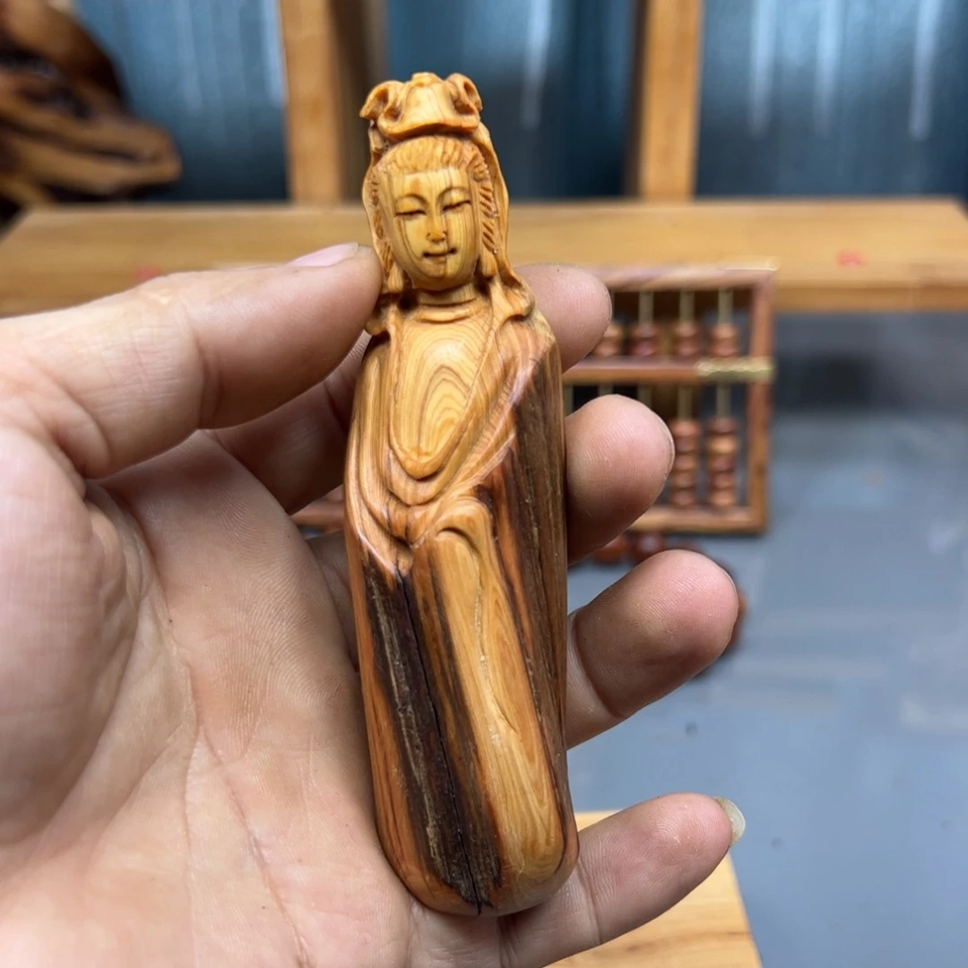 勇***恒木崖柏木摆件手把件