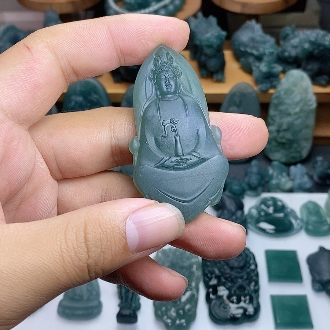 定制翡翠未镶嵌观音