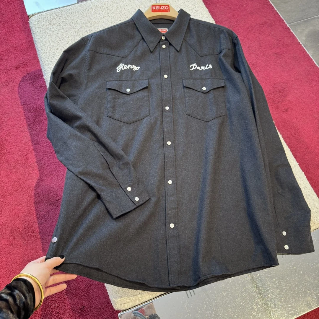 全新未使用 KENZO/肯佐 男士字母刺绣衬衫外套