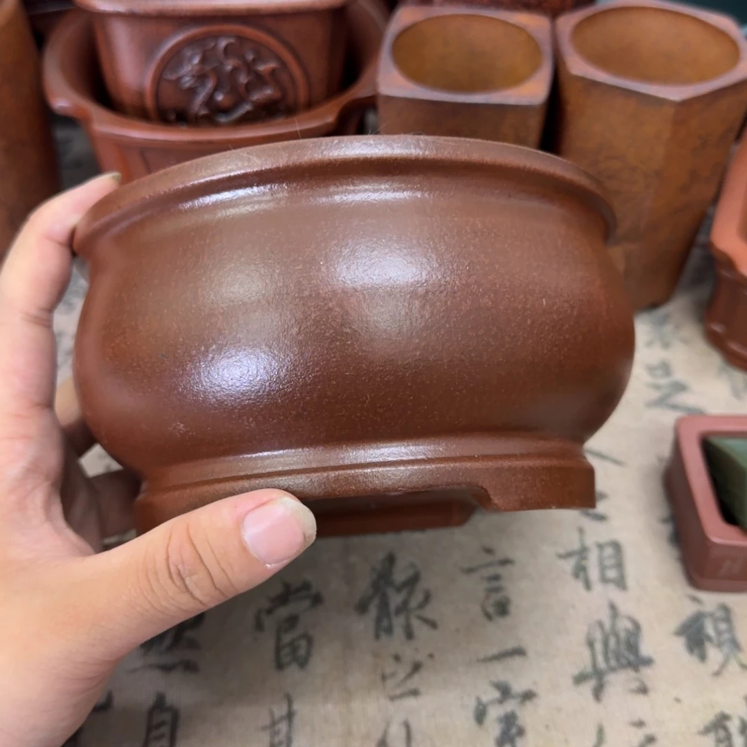 紫砂花盆宜兴紫砂正品14.5x8