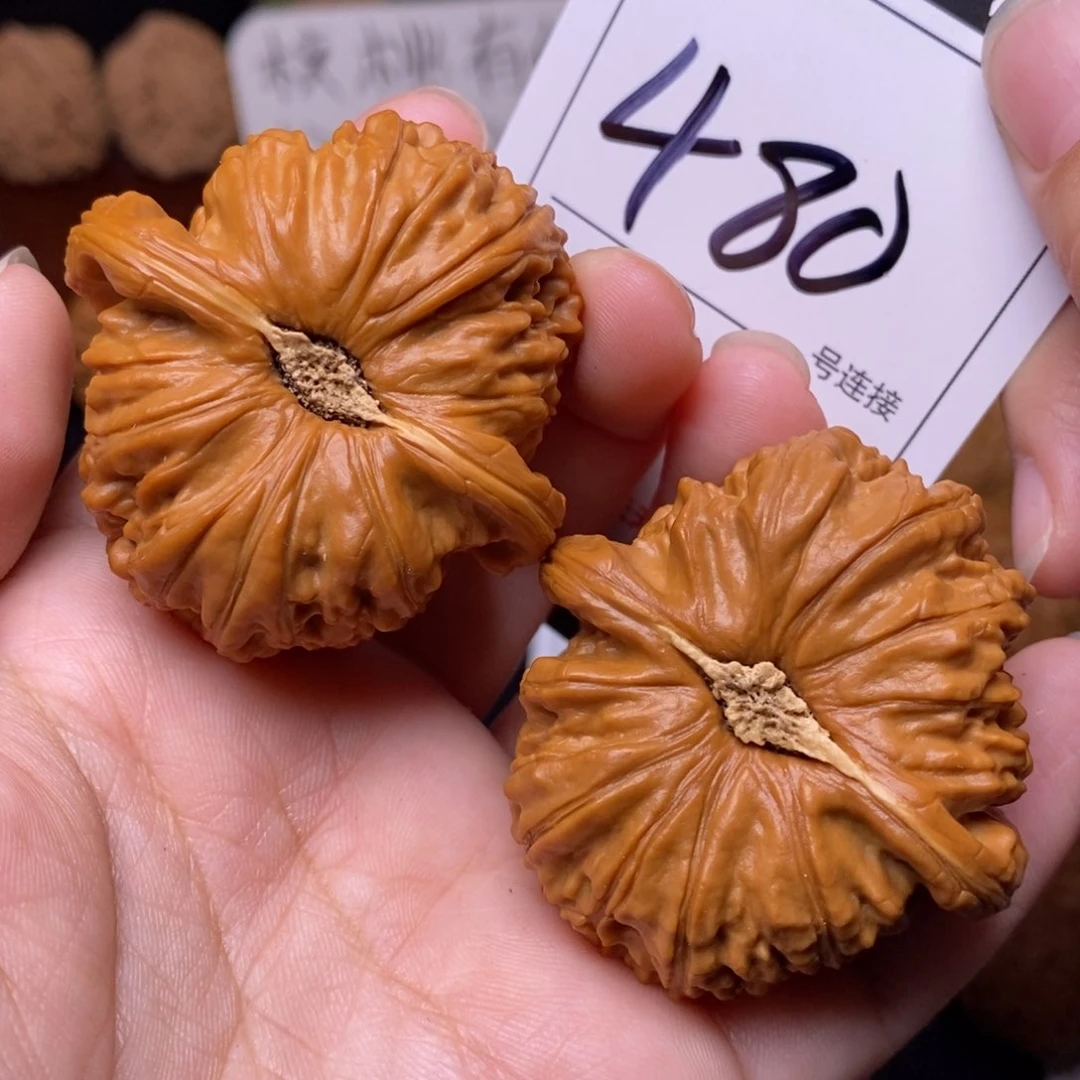 把件文玩核桃480闷尖球白狮子头4.6