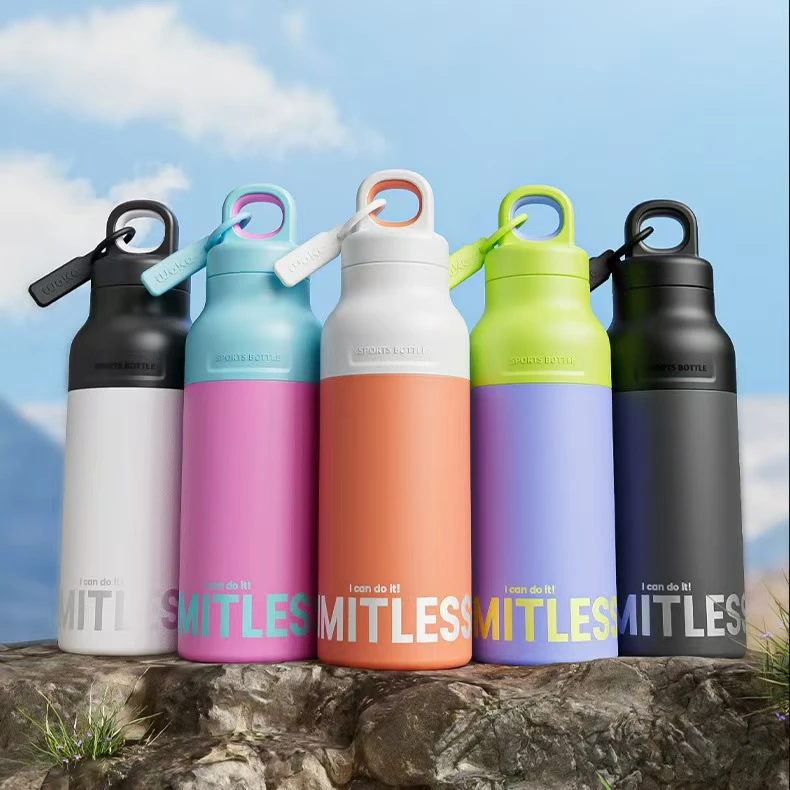 网红无螺纹学生速开保温杯316不锈钢男女运动健身便携大容量杯子