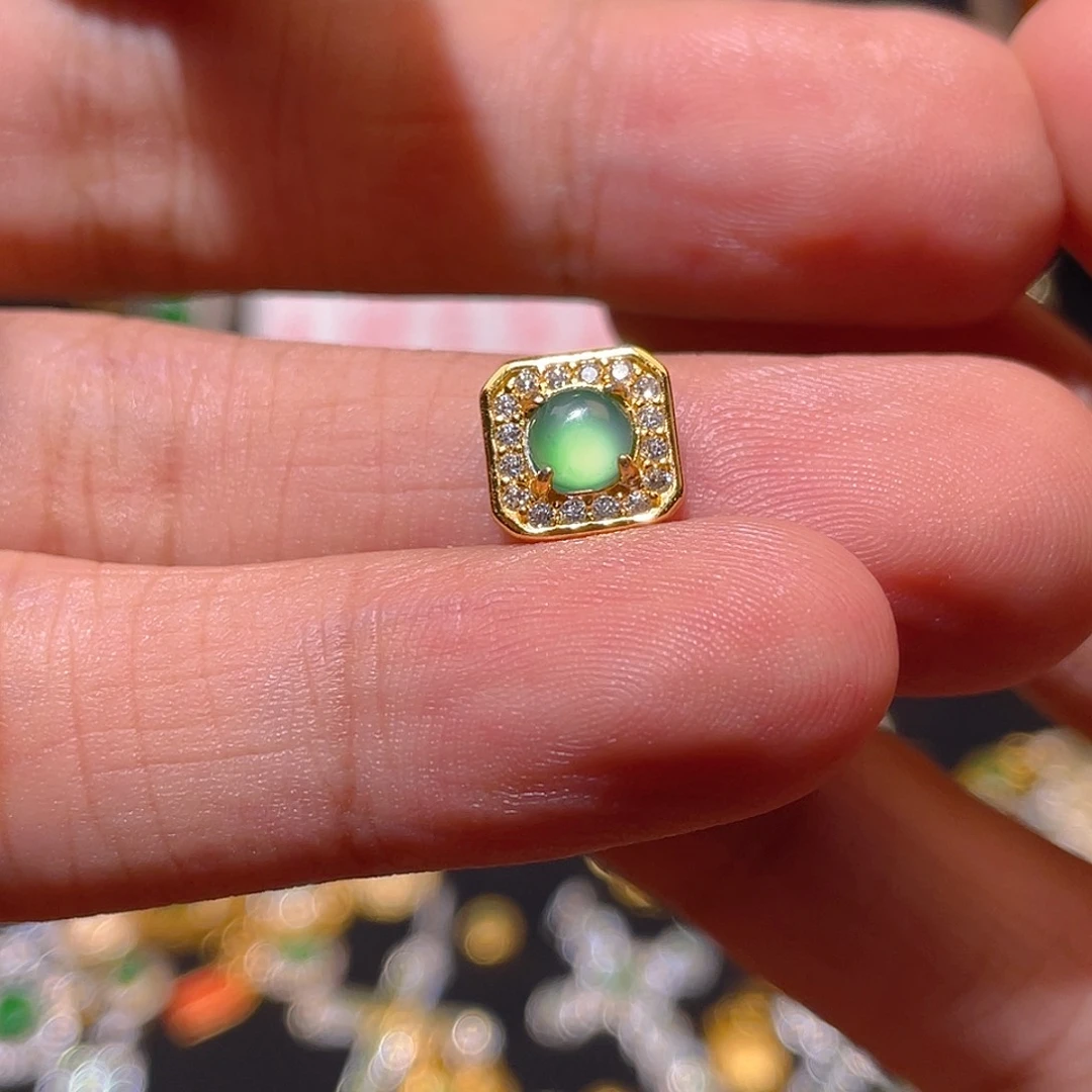 翡翠银S925镶嵌颈饰