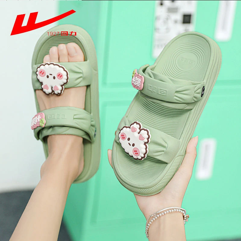 回力拖鞋女夏外穿踩屎感防滑新款diy加厚两穿凉鞋软底沙滩拖鞋FX