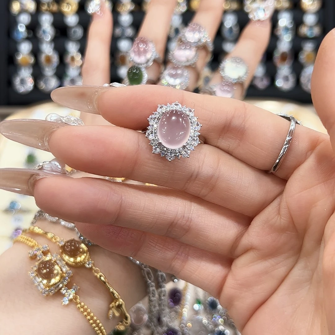 水晶金色拖不保色介意慎拍银托不掉色银S925镶嵌u*?