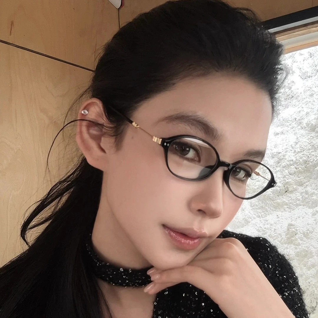 弗瑞姆眼镜超轻TR复古书呆子眼镜磨砂质感椭圆框女款ins素颜212