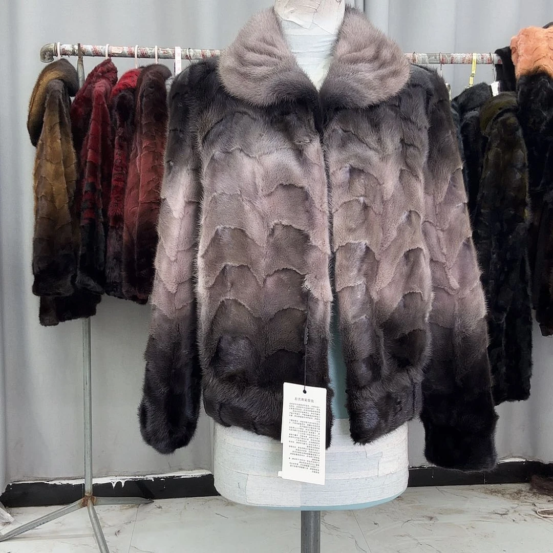 水貂拼貂真皮真毛