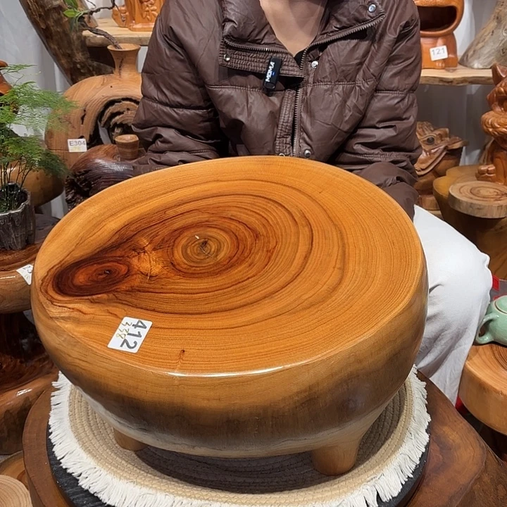 香樟木香樟木根雕凳子一物一拍编号412长41宽34高25