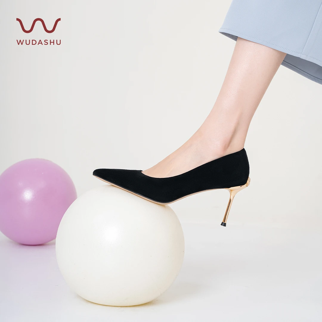 【WUDASHU护趾棉】尖头法式显瘦轻奢轻职单鞋女鞋细跟高跟鞋