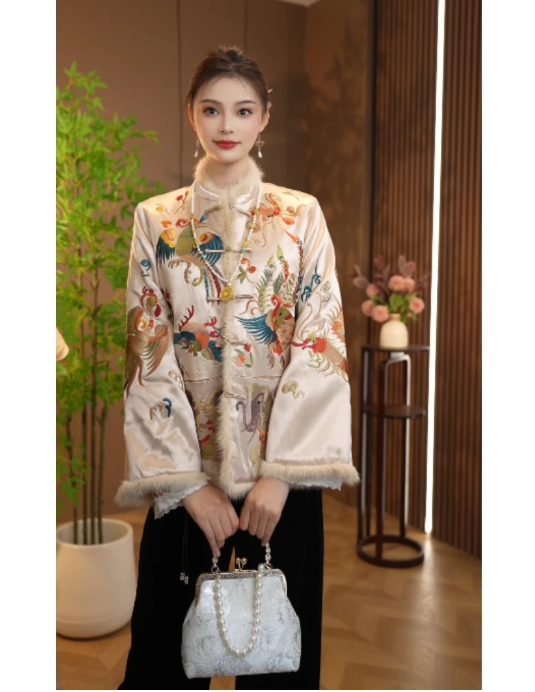 【风中舞凤】新中式刺绣百搭外套2024B2040彤彤