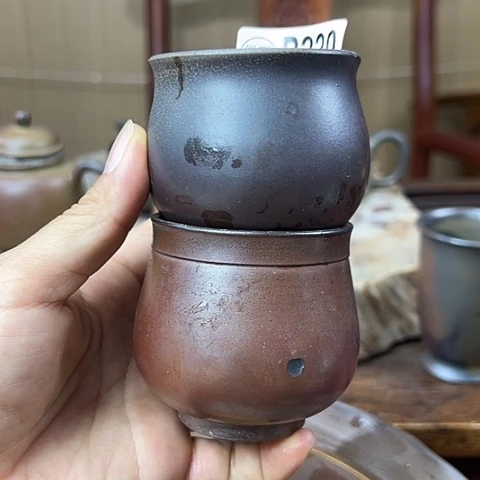 戬谷龙窑柴烧茶杯330