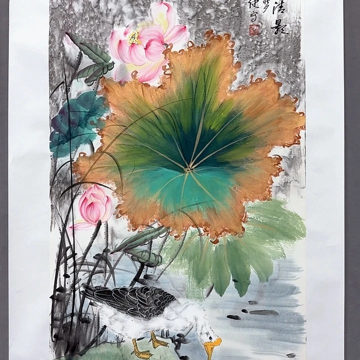 国画亲笔手绘放心去藏