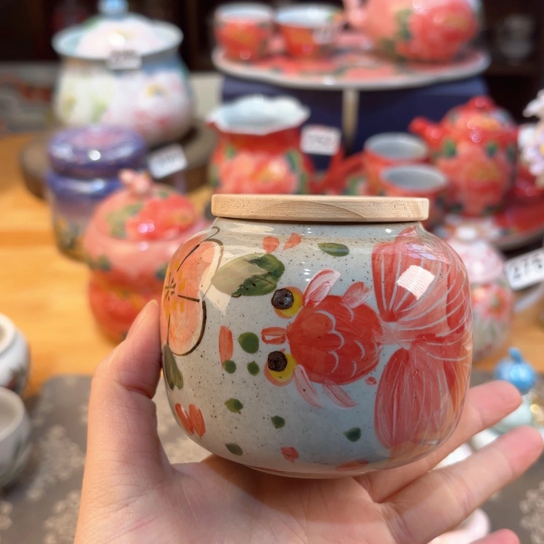 景德镇手绘高温釉下彩陶瓷茶具