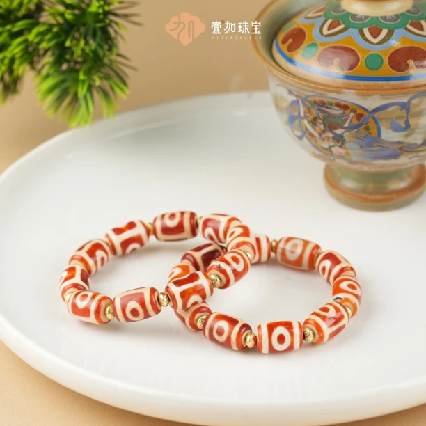 壹加师姐｜手工设计红二y玛瑙阵阵手串多样性发一6871D