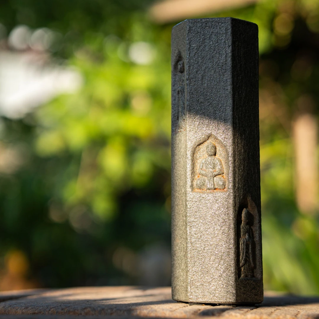 三面佛➕六角壶承庭院摆件造景装饰摆件（人造石）