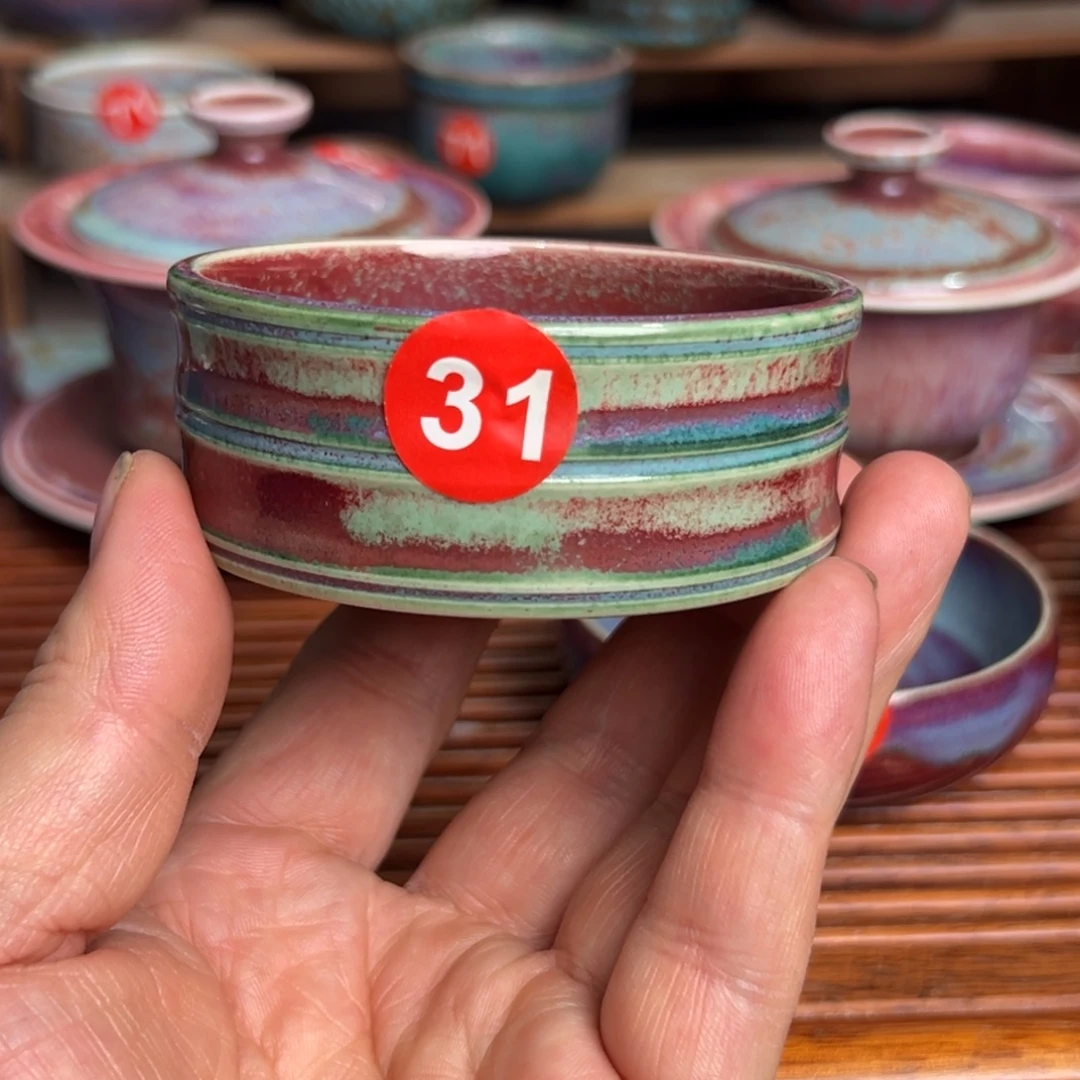 手工制作钧窑茶器