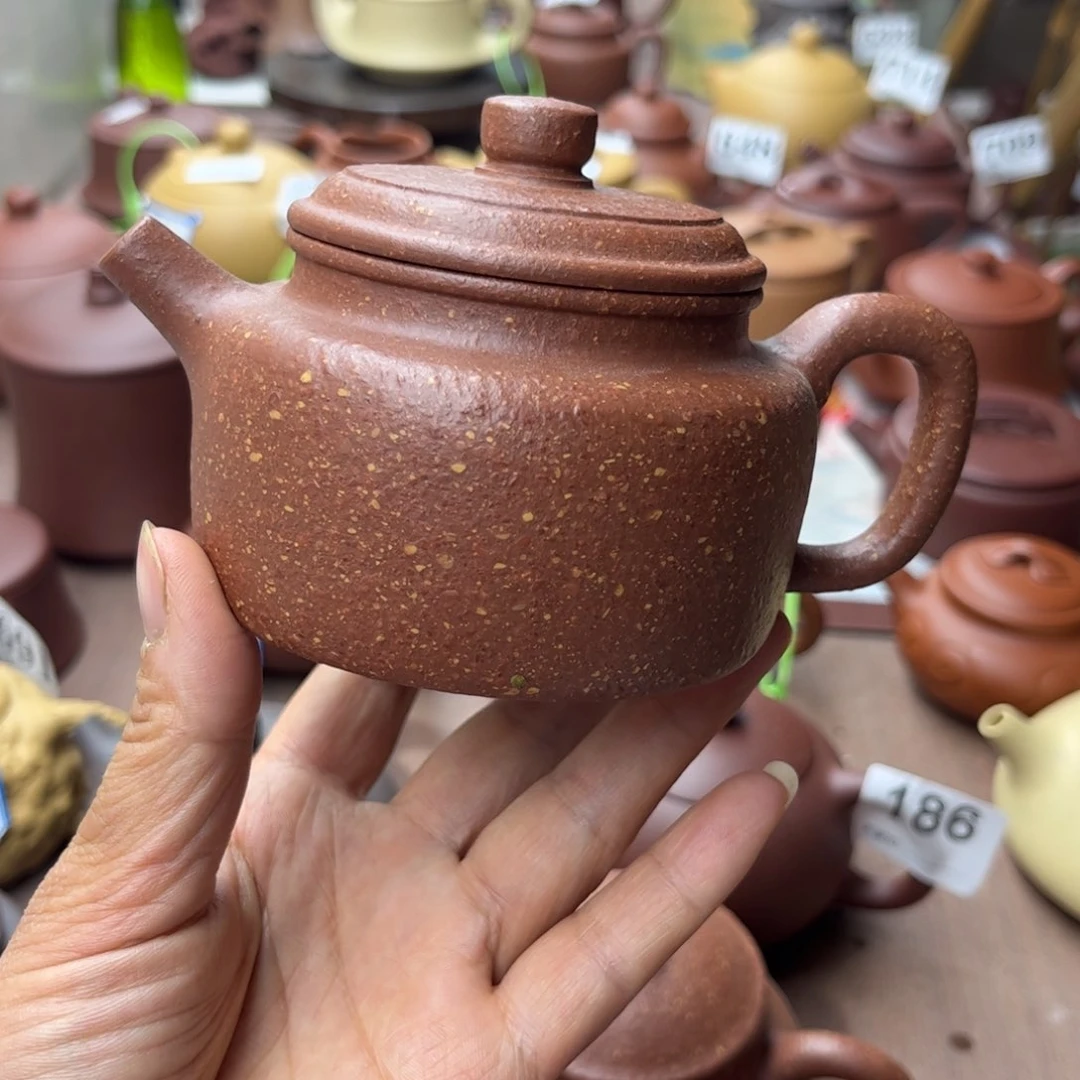 紫砂茶壶降坡泥半手220cc