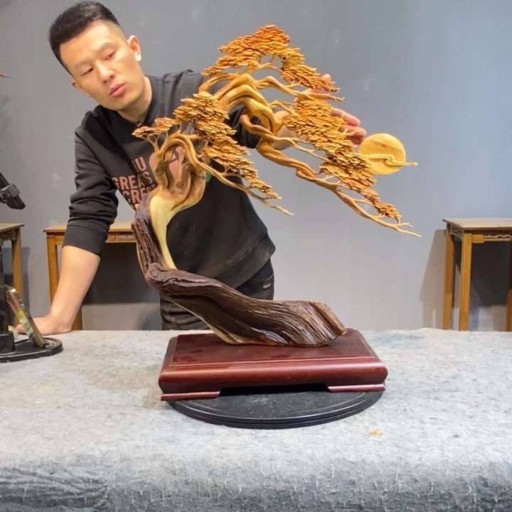 柏木木雕工艺品摆件