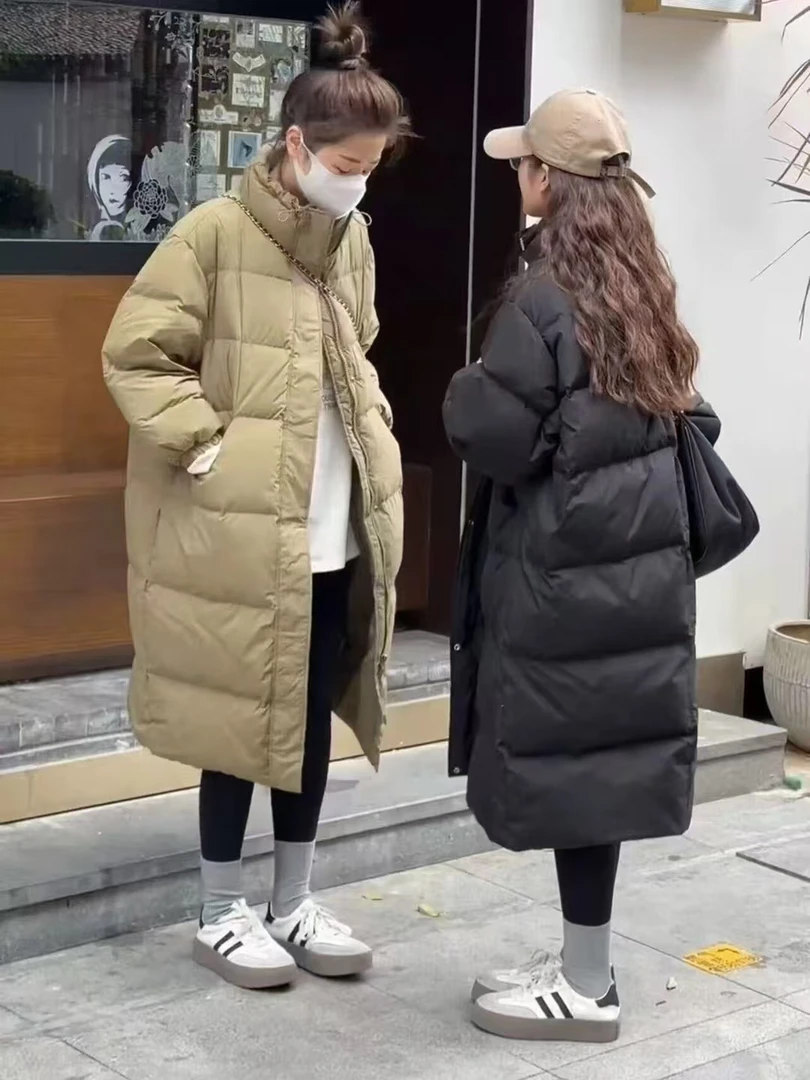 大码棉服服女长款立领标准厚款长袖常规款中长款大被子