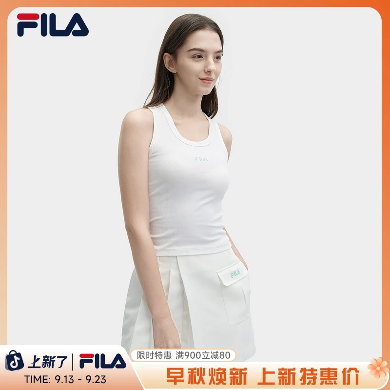 FILA斐乐女装防晒内搭运动背心2024新款透气无袖吊带F11W428118F