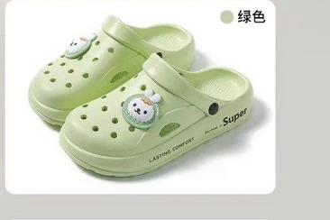 高档超轻EVA绿色加厚底拖鞋