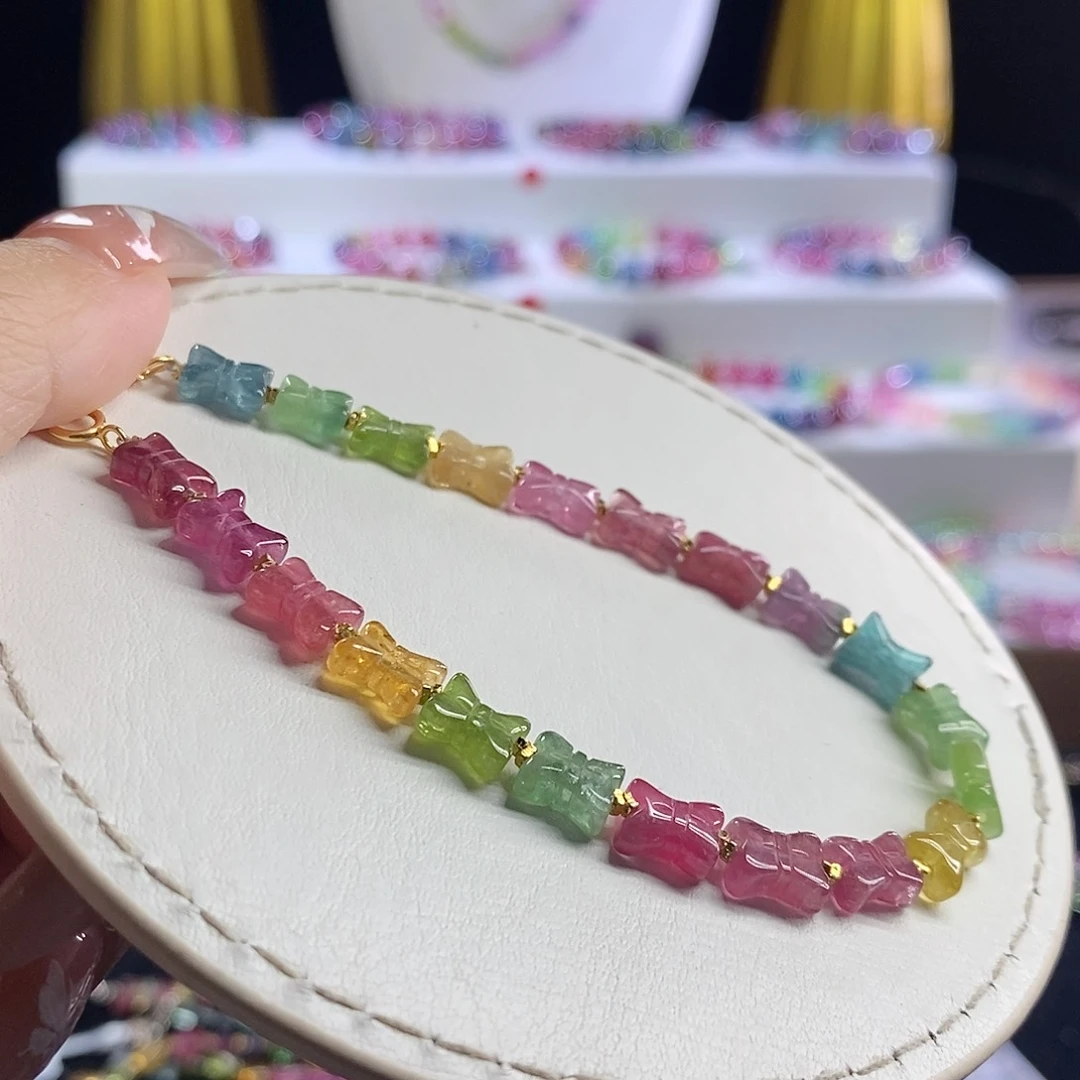 未镶嵌手链碧玺蝴蝶结