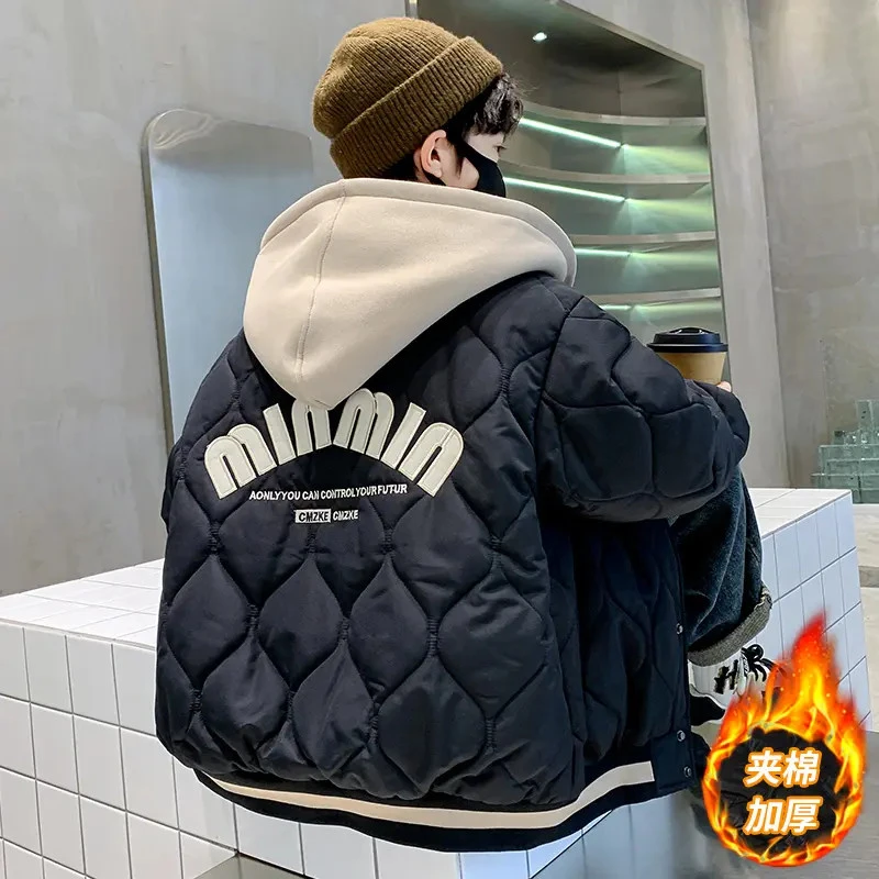 男童冬装夹棉加厚棉服2025新款儿童装中大童棉袄冬季男孩棉衣外套