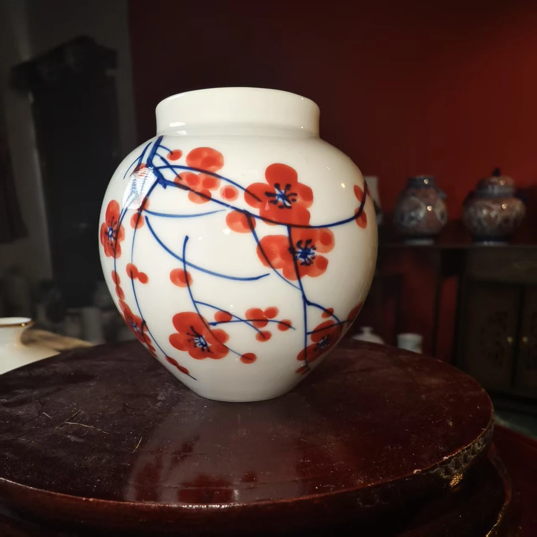 31 景德镇陶瓷花瓶全手工手绘古色古味梅花花瓶