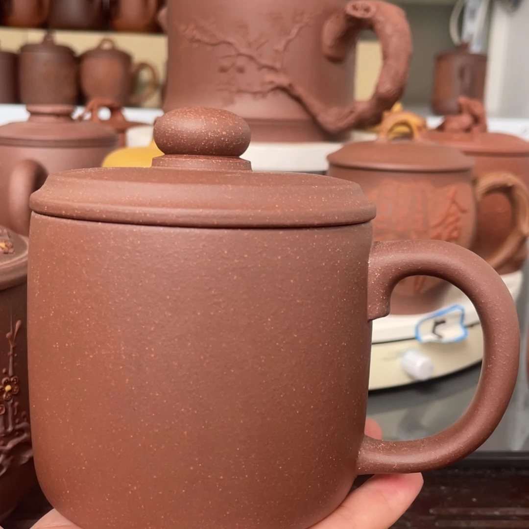 茶杯紫砂紫泥老板杯