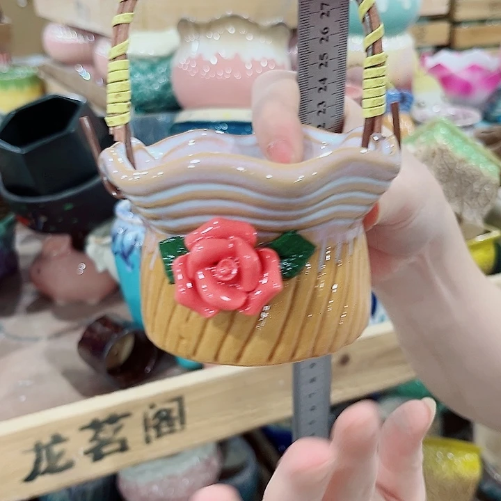 有孔.凑单10元陶瓷花盆发货！