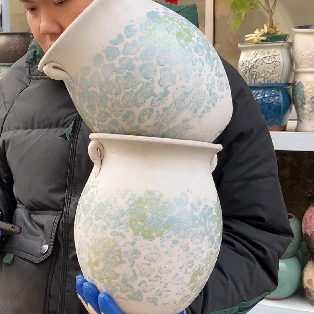 花盆紫砂口20高24福利俩个