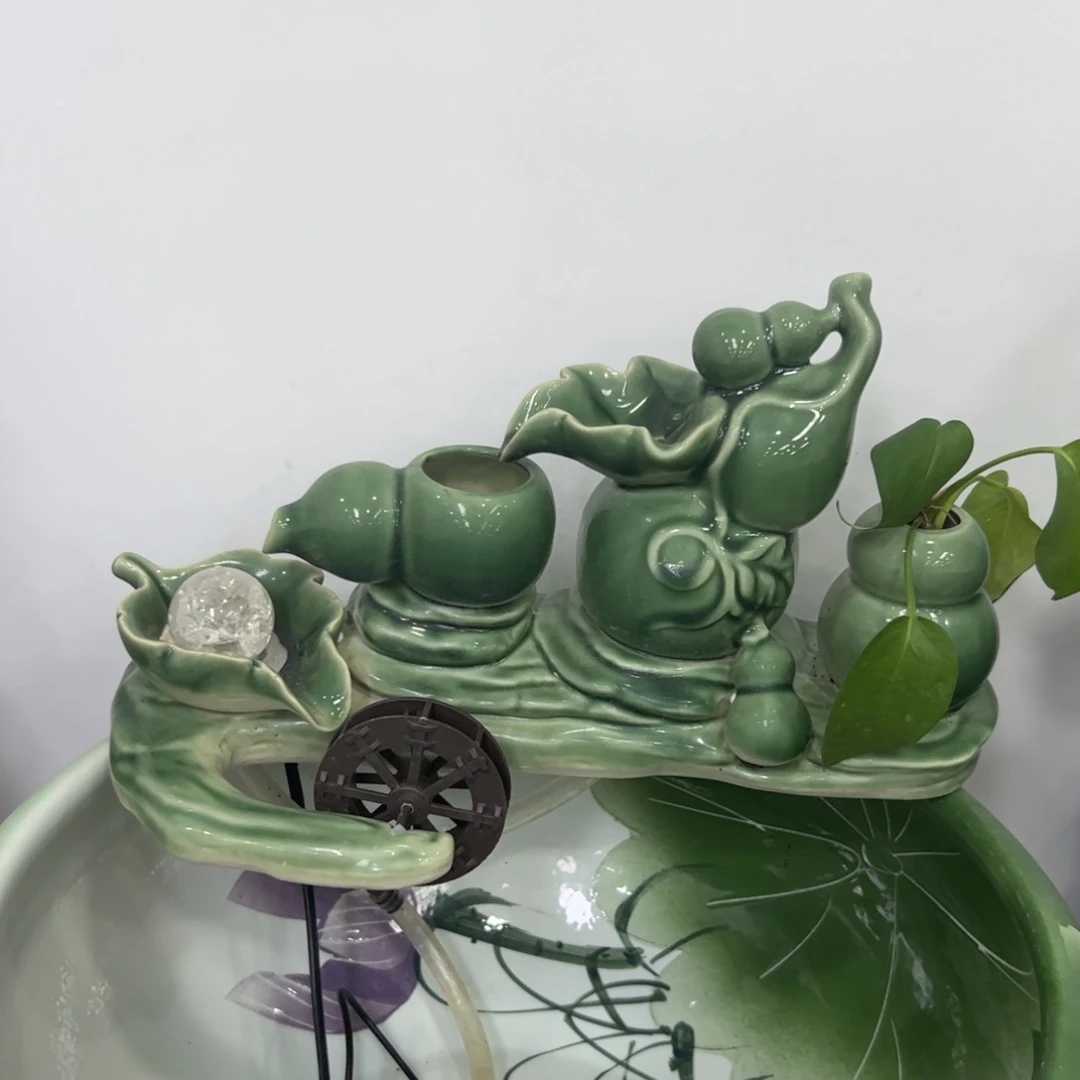 瓷片流水跟盆一起发……