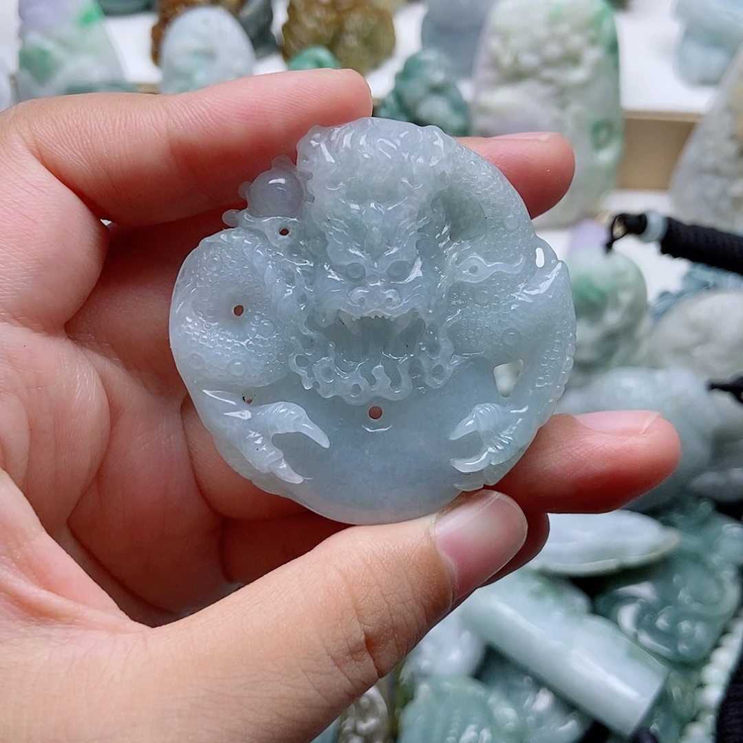 翡翠未镶嵌吊坠(不含链)1