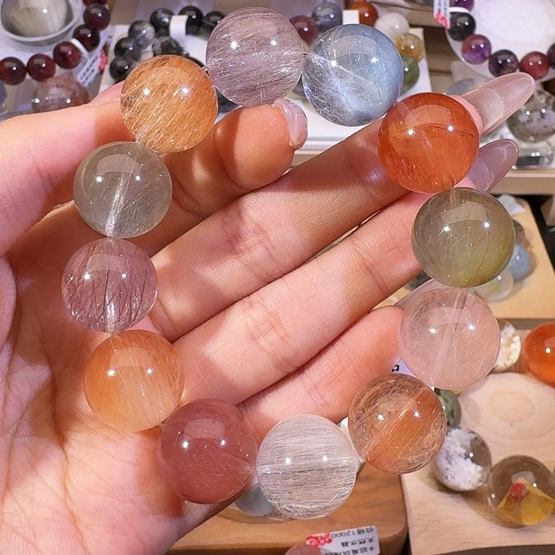 水晶手链未镶嵌天然水晶兔毛手串2