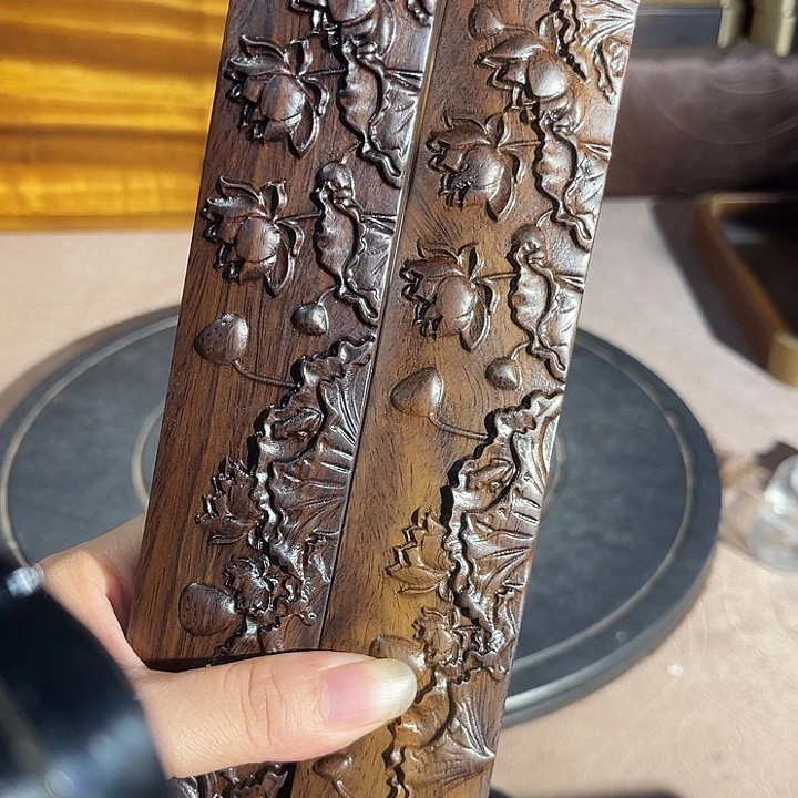 木黑檀木镇尺一对