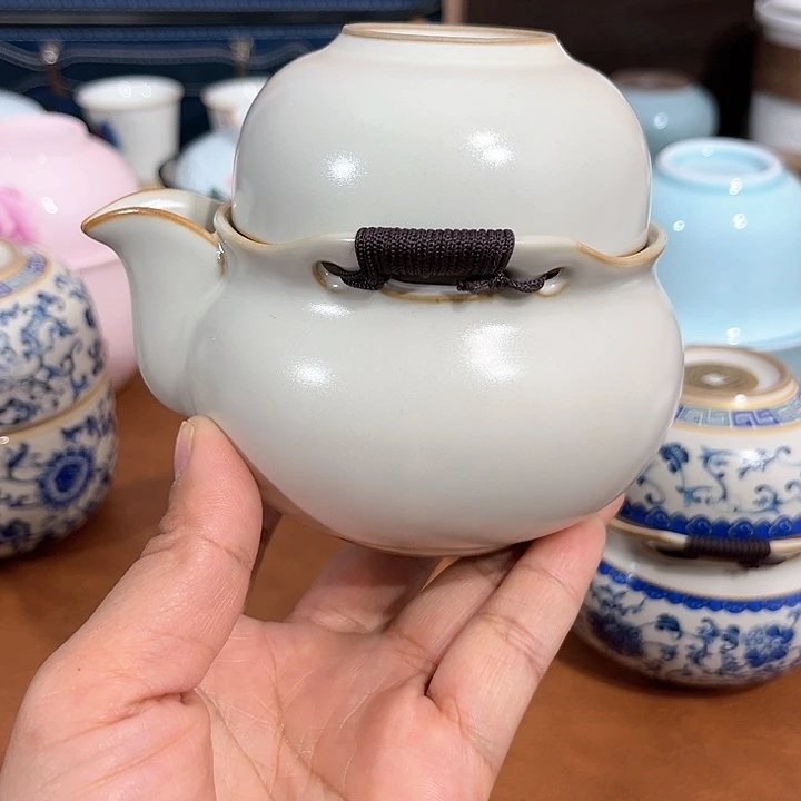 一壶一杯米黄手主抓壶