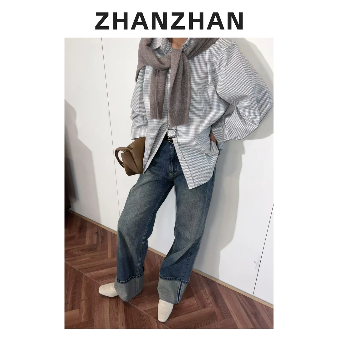 ZHANZHAN【极光之舞】通勤格子衬衫春季新款ZZS69313