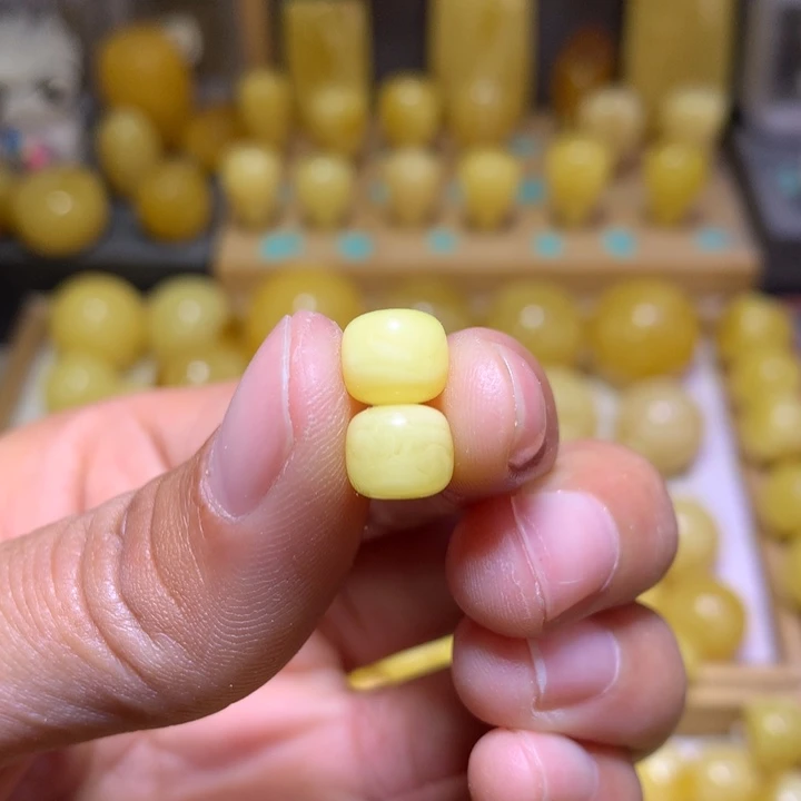 蜜蜡裸石未镶嵌歪**卜天然俄料浓白花蜜蜡精工老型8