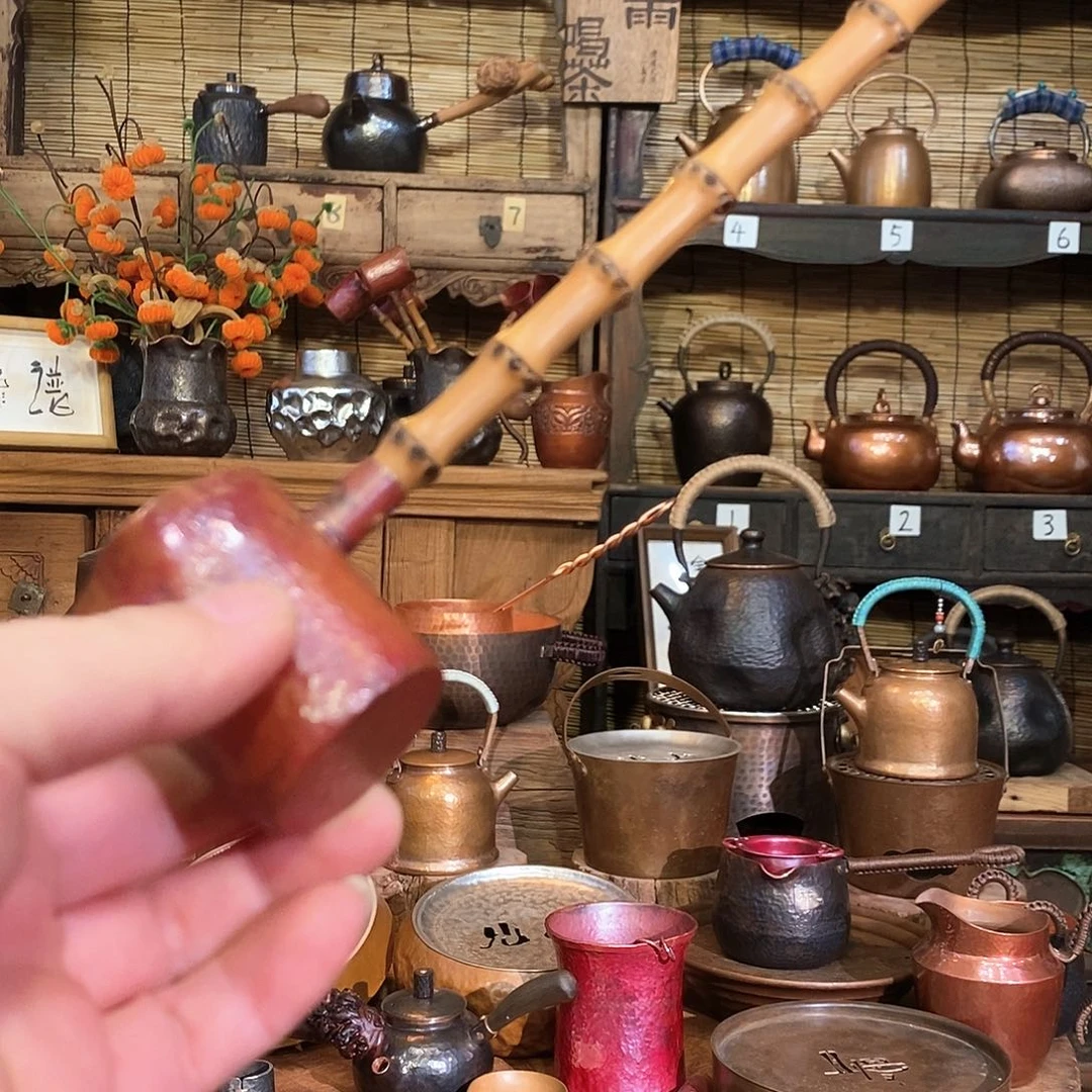 今语择物 紫铜茶勺