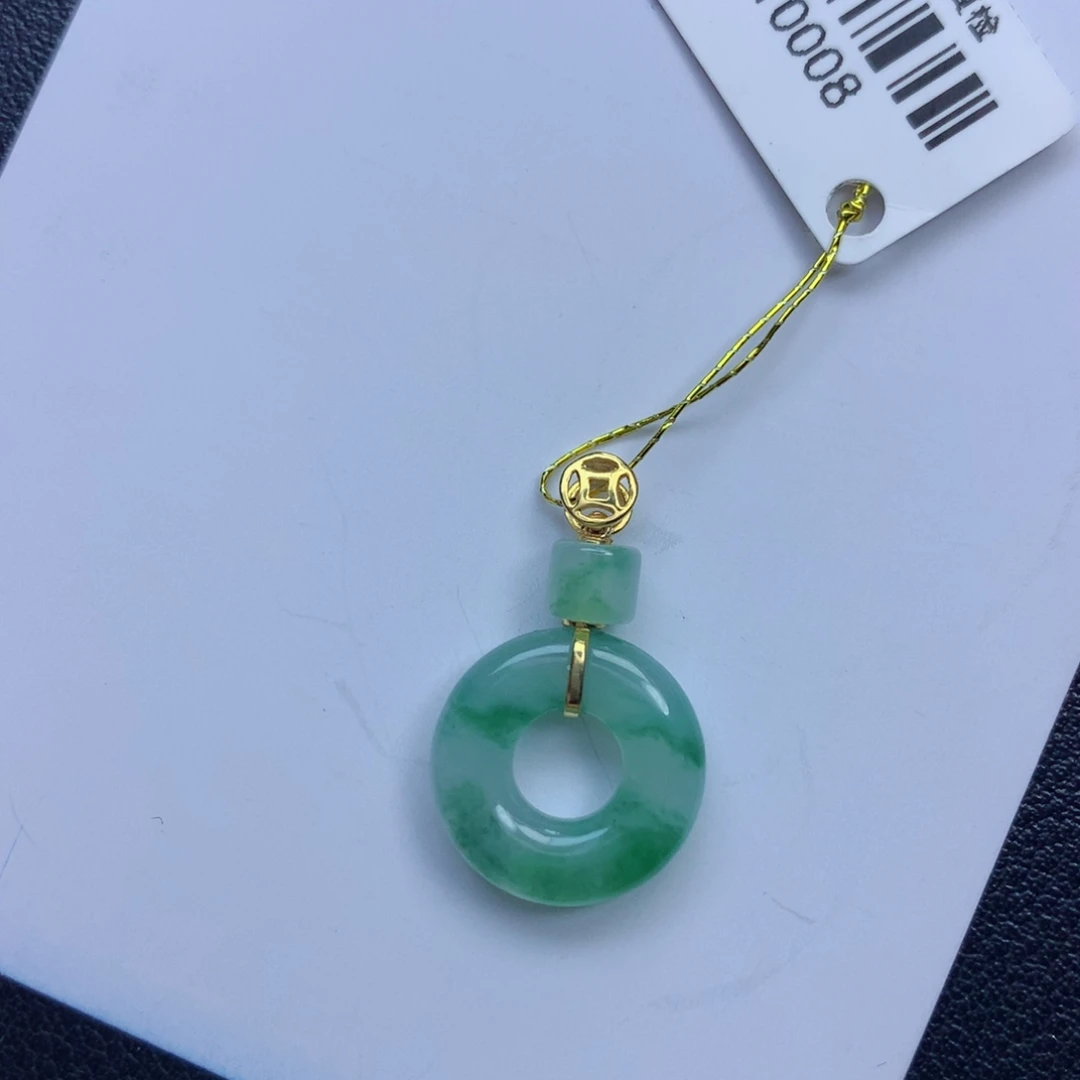 翡翠颈饰未镶嵌甜甜圈
